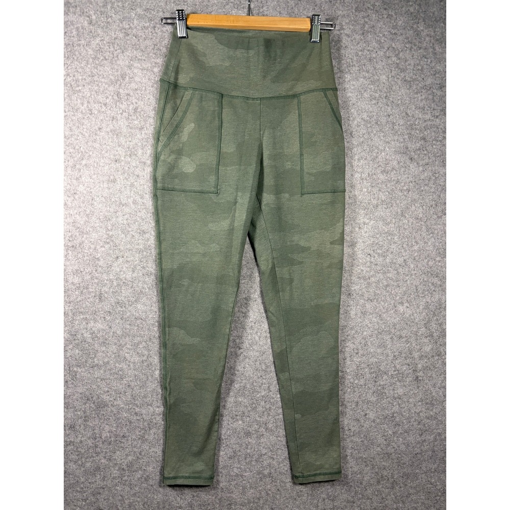 Aerie Chill Play Move Womens Green Camo High Waisted Pocket Leggings Size Medium